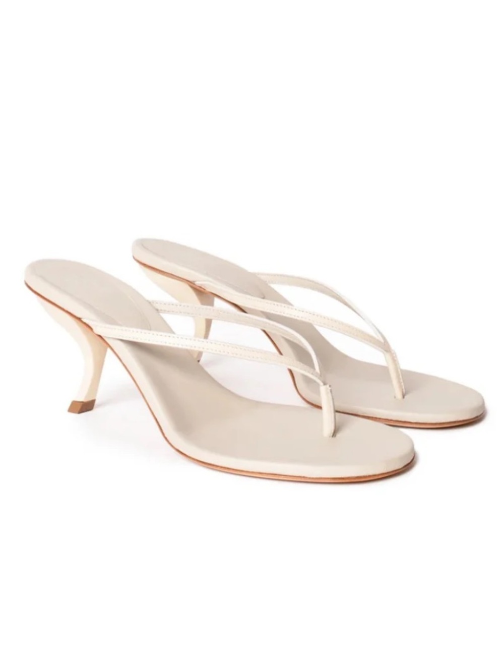 Gia Borghini Aurorina Sandals Ivory REVOLVE Cream Thongs Heels shoes Revolve 6.5